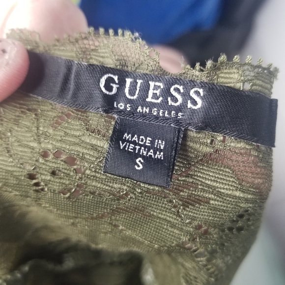 Guess khaki green lace up thong teddy bodysuit - Picture 7 of 8